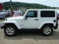 2014 Bright White Jeep Wrangler Sahara 4x4  photo #2