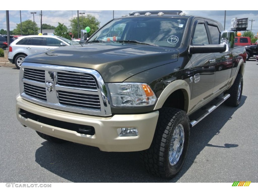 2011 Ram 2500 HD Laramie Longhorn Mega Cab 4x4 - Sagebrush Pearl / Light Pebble Beige/Bark Brown photo #1