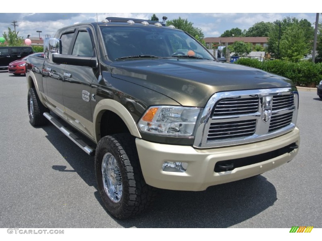 2011 Ram 2500 HD Laramie Longhorn Mega Cab 4x4 - Sagebrush Pearl / Light Pebble Beige/Bark Brown photo #2