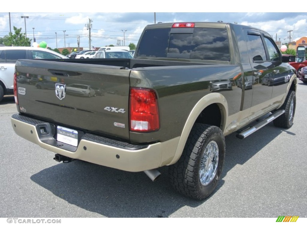 2011 Ram 2500 HD Laramie Longhorn Mega Cab 4x4 - Sagebrush Pearl / Light Pebble Beige/Bark Brown photo #5