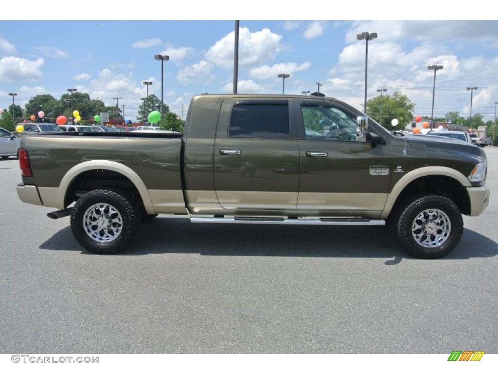 2011 Ram 2500 HD Laramie Longhorn Mega Cab 4x4 - Sagebrush Pearl / Light Pebble Beige/Bark Brown photo #6