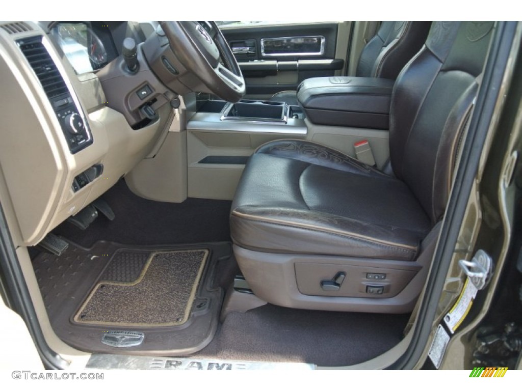 2011 Ram 2500 HD Laramie Longhorn Mega Cab 4x4 - Sagebrush Pearl / Light Pebble Beige/Bark Brown photo #9