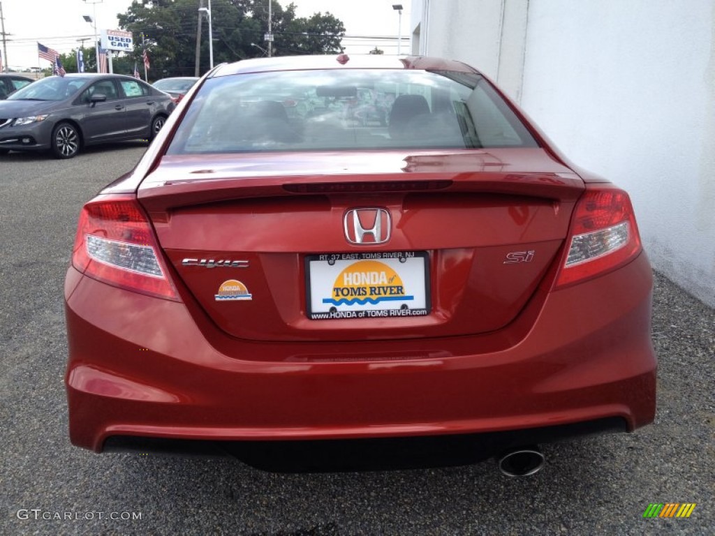 2012 Civic Si Coupe - Sunburst Orange Pearl / Black photo #8