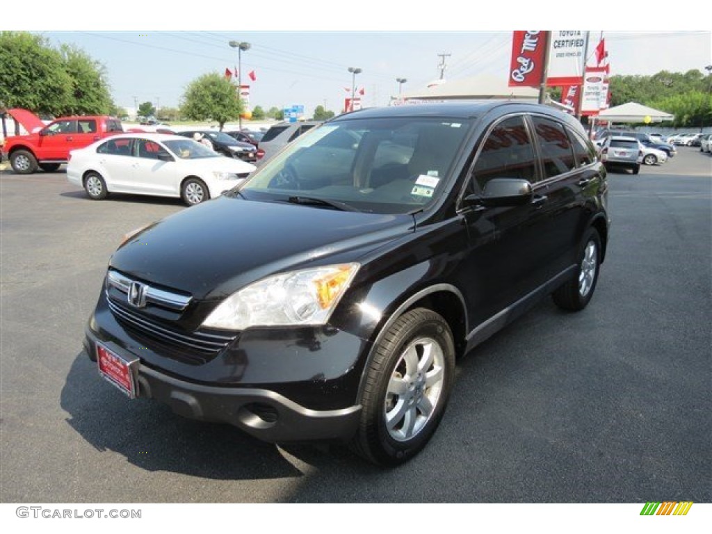 2009 CR-V EX-L - Crystal Black Pearl / Gray photo #3
