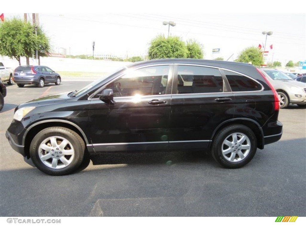 2009 CR-V EX-L - Crystal Black Pearl / Gray photo #4