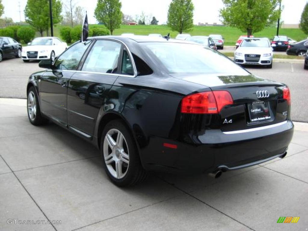 2008 A4 2.0T quattro S-Line Sedan - Brilliant Black / Black photo #4