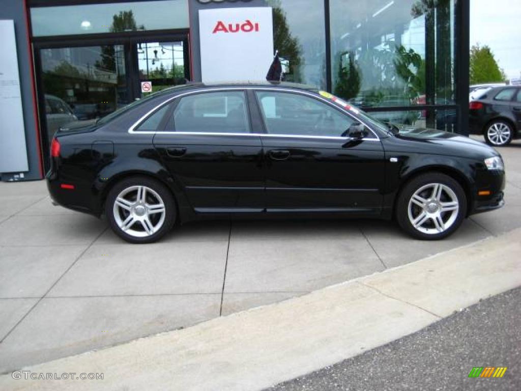 2008 A4 2.0T quattro S-Line Sedan - Brilliant Black / Black photo #7