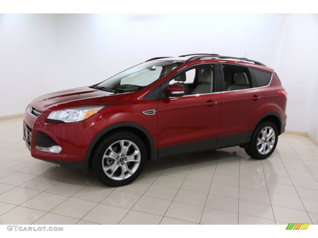 2013 Escape SEL 2.0L EcoBoost - Ruby Red Metallic / Medium Light Stone photo #3