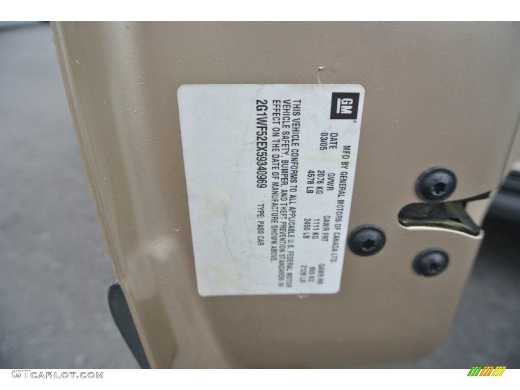 2005 Impala  - Sandstone Metallic / Neutral Beige photo #7