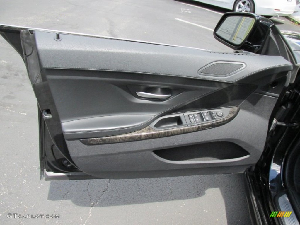 2013 BMW 6 Series 650i xDrive Gran Coupe Black Door Panel Photo #95706974