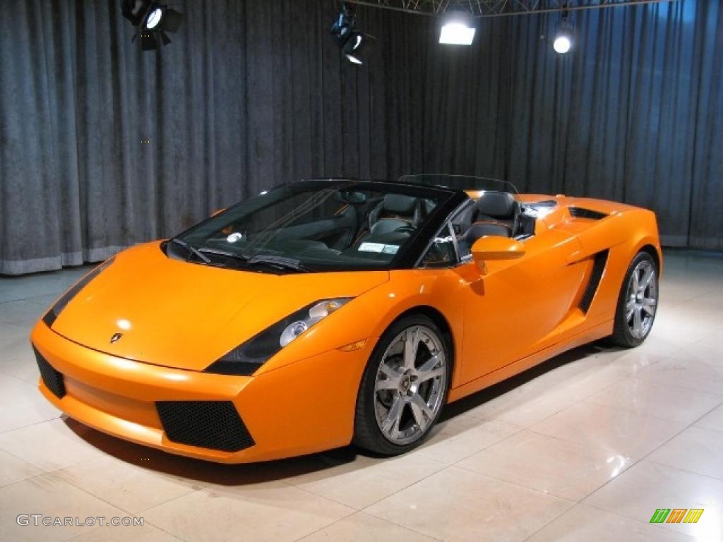 2007 Gallardo Spyder E-Gear - Arancio Borealis (Orange) / Black photo #1
