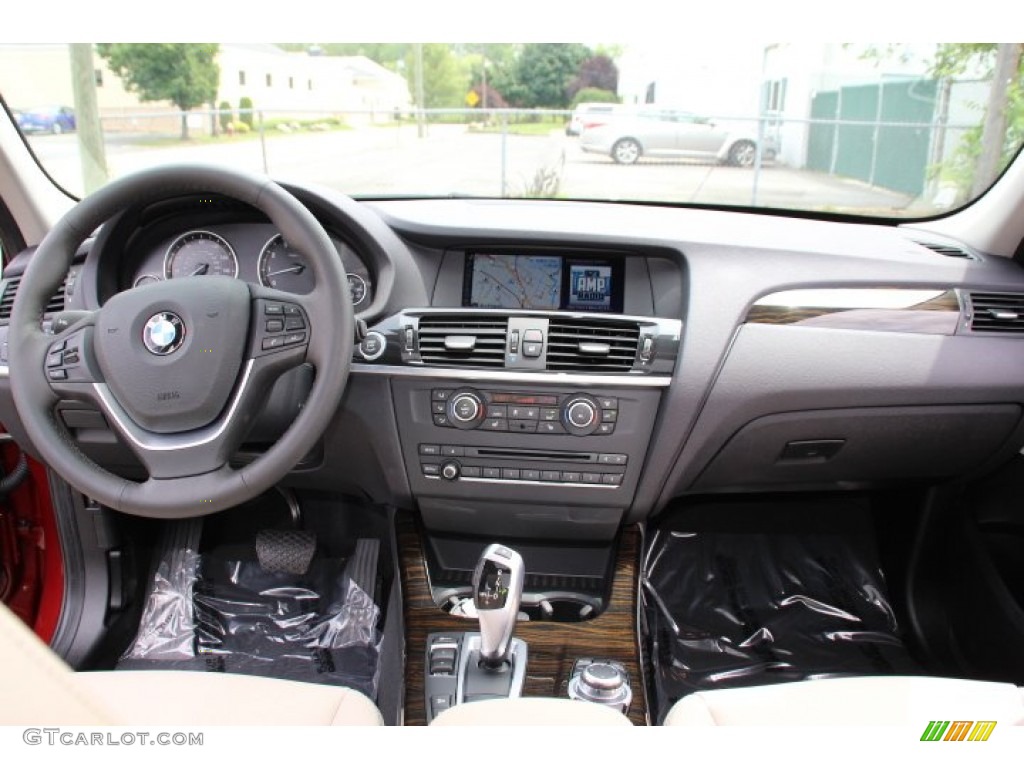 2014 BMW X3 xDrive35i Oyster Dashboard Photo #95708021