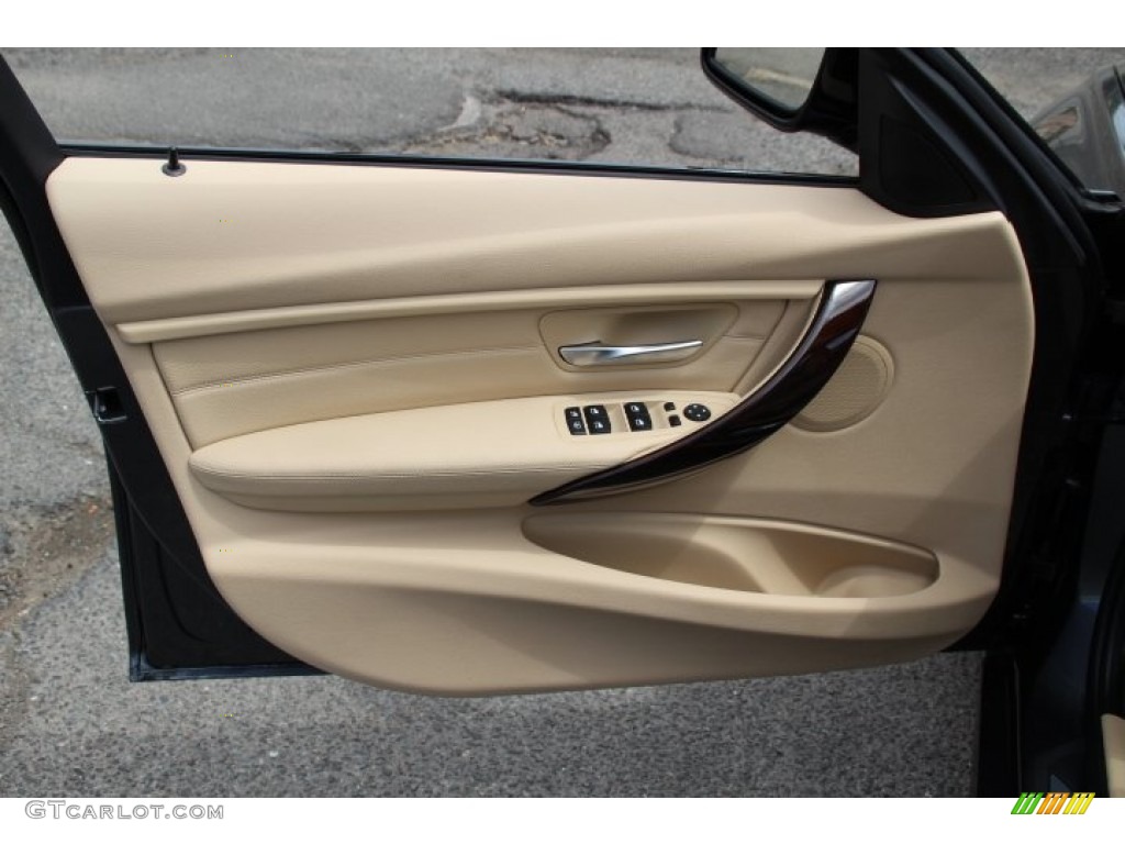 2014 BMW 3 Series 328i xDrive Sedan Venetian Beige Door Panel Photo #95709353