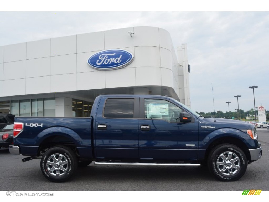 2014 F150 XLT SuperCrew 4x4 - Blue Jeans / Steel Grey photo #2