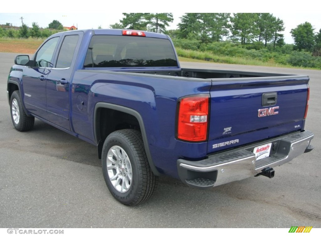 2014 Sierra 1500 SLE Double Cab - Cobalt Blue Metallic / Jet Black photo #4