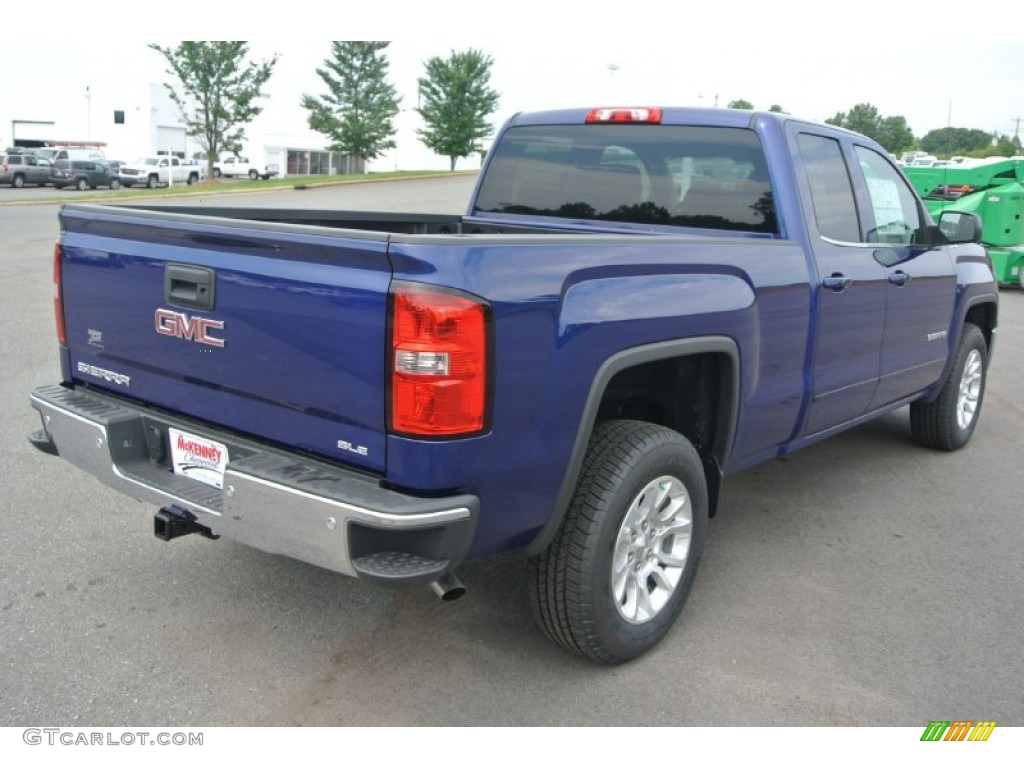 2014 Sierra 1500 SLE Double Cab - Cobalt Blue Metallic / Jet Black photo #5