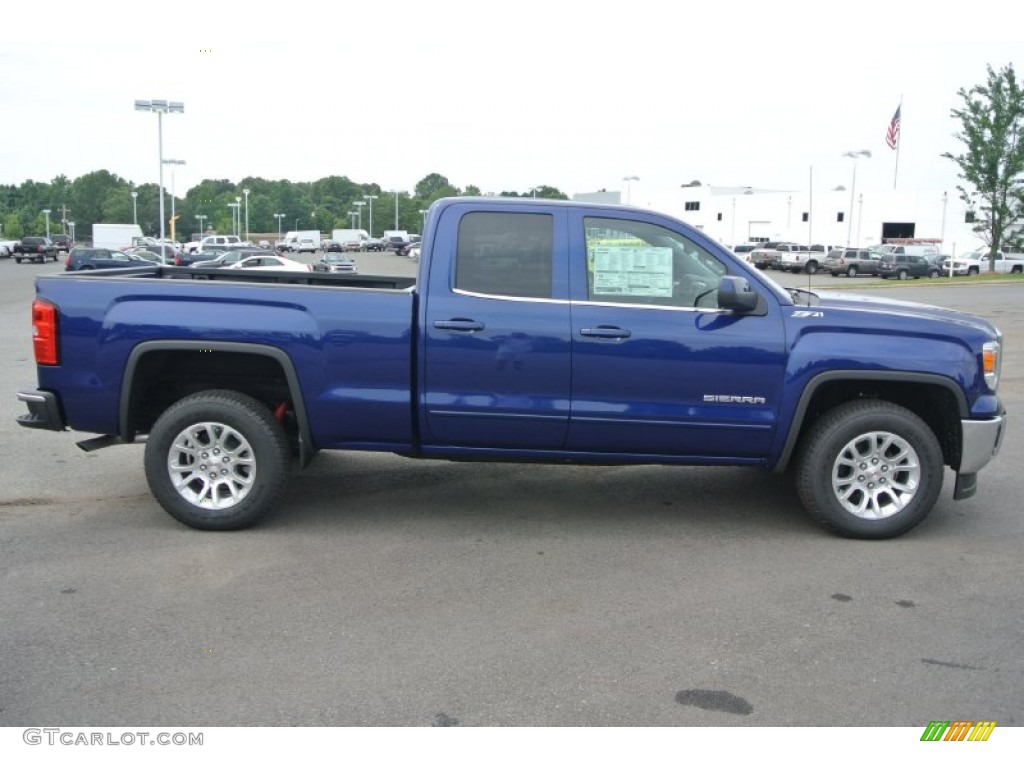 2014 Sierra 1500 SLE Double Cab - Cobalt Blue Metallic / Jet Black photo #6