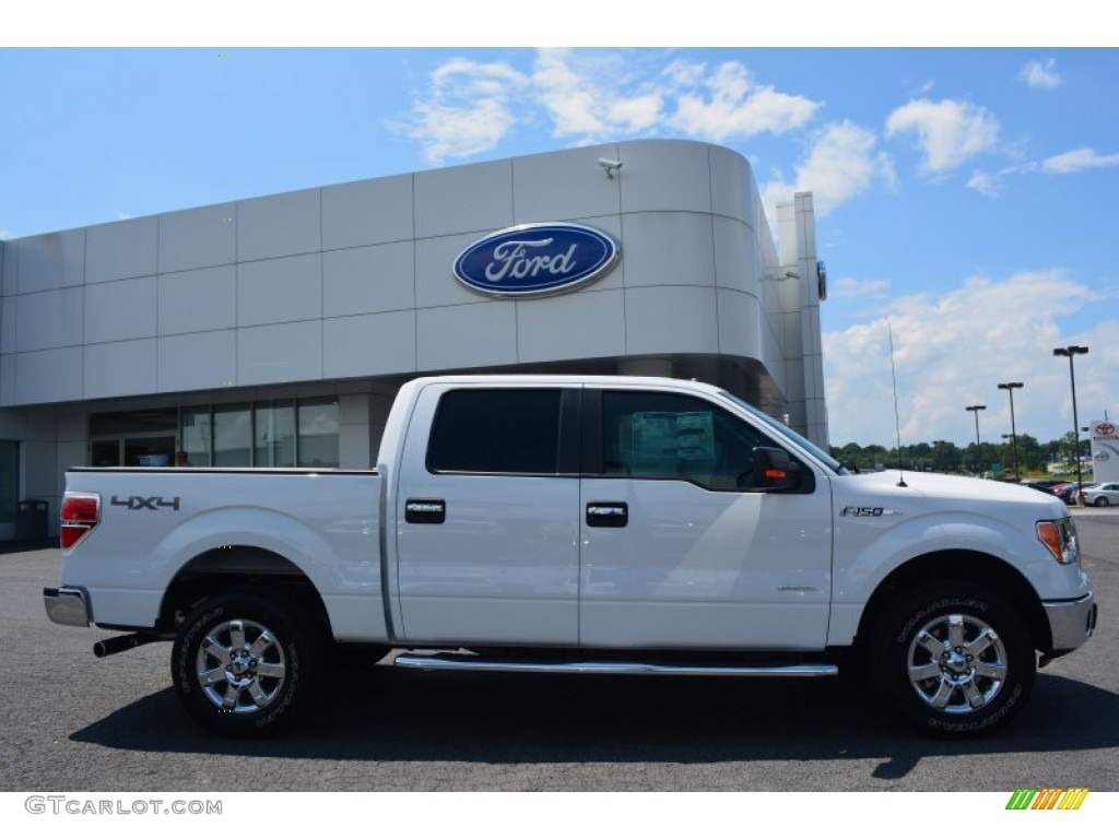 2014 F150 XLT SuperCrew 4x4 - Oxford White / Steel Grey photo #2