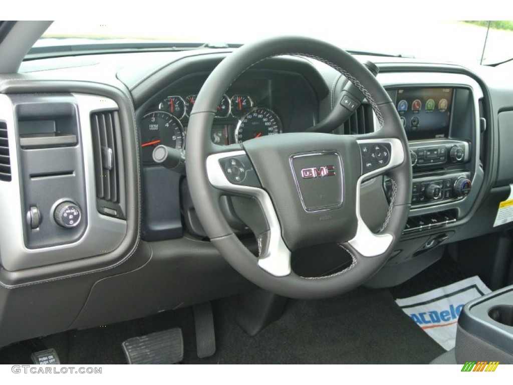 2014 GMC Sierra 1500 SLE Double Cab Jet Black Dashboard Photo #95712416