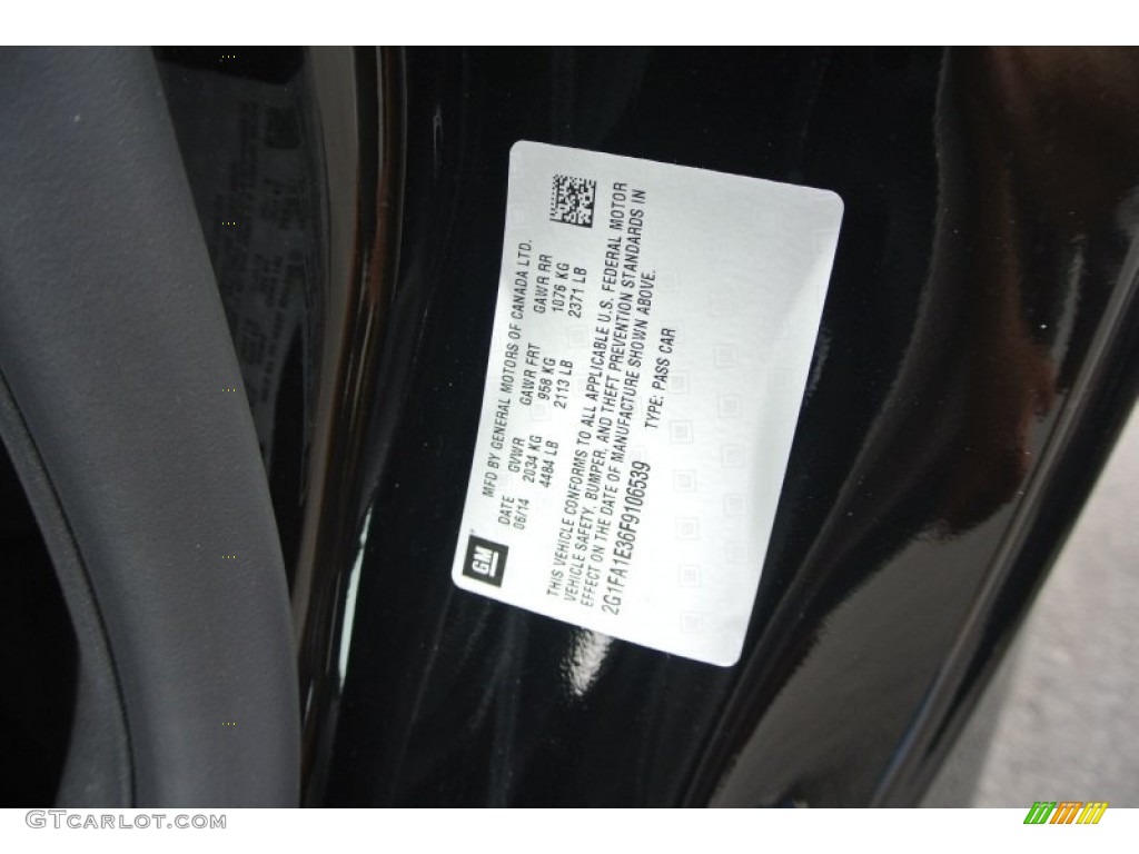 2015 Chevrolet Camaro LS Coupe Info Tag Photo #95714498