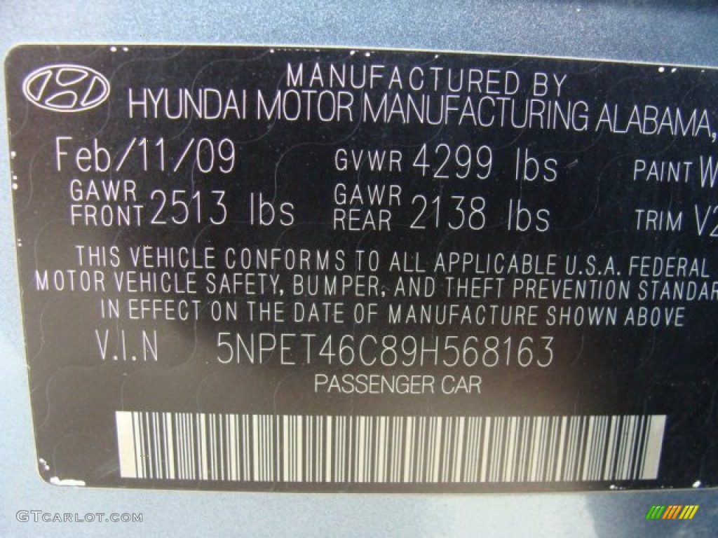 2009 Sonata GLS - Medium Silver Blue / Camel photo #29
