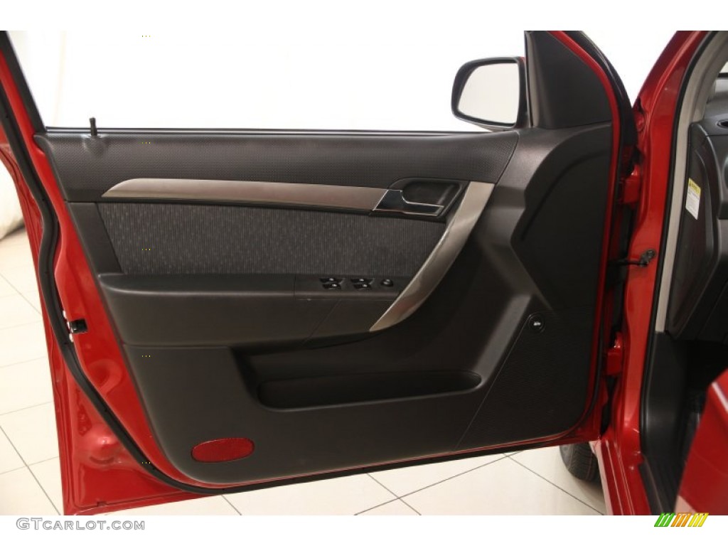2007 Aveo LT Sedan - Sport Red / Charcoal Black photo #4