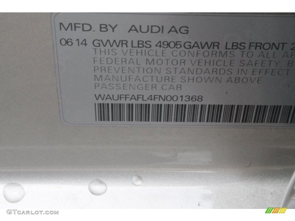 2015 A4 2.0T Premium Plus quattro - Cuvee Silver Metallic / Chestnut Brown/Black photo #30