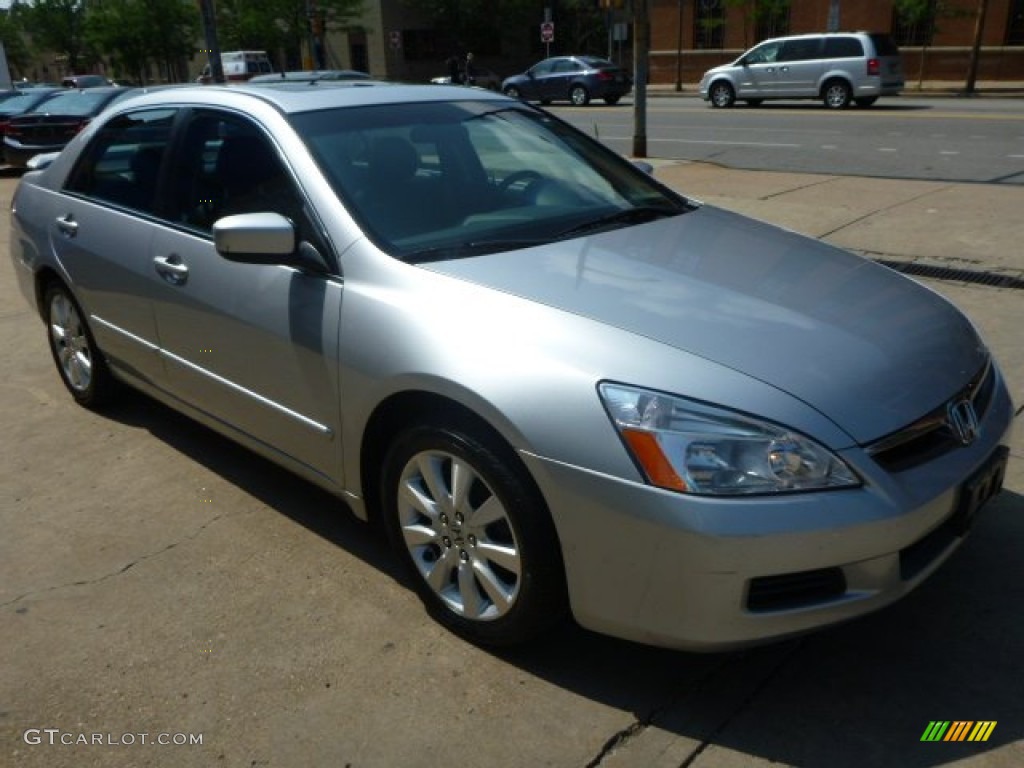 Alabaster Silver Metallic 2007 Honda Accord EX-L V6 Sedan Exterior Photo #95722589