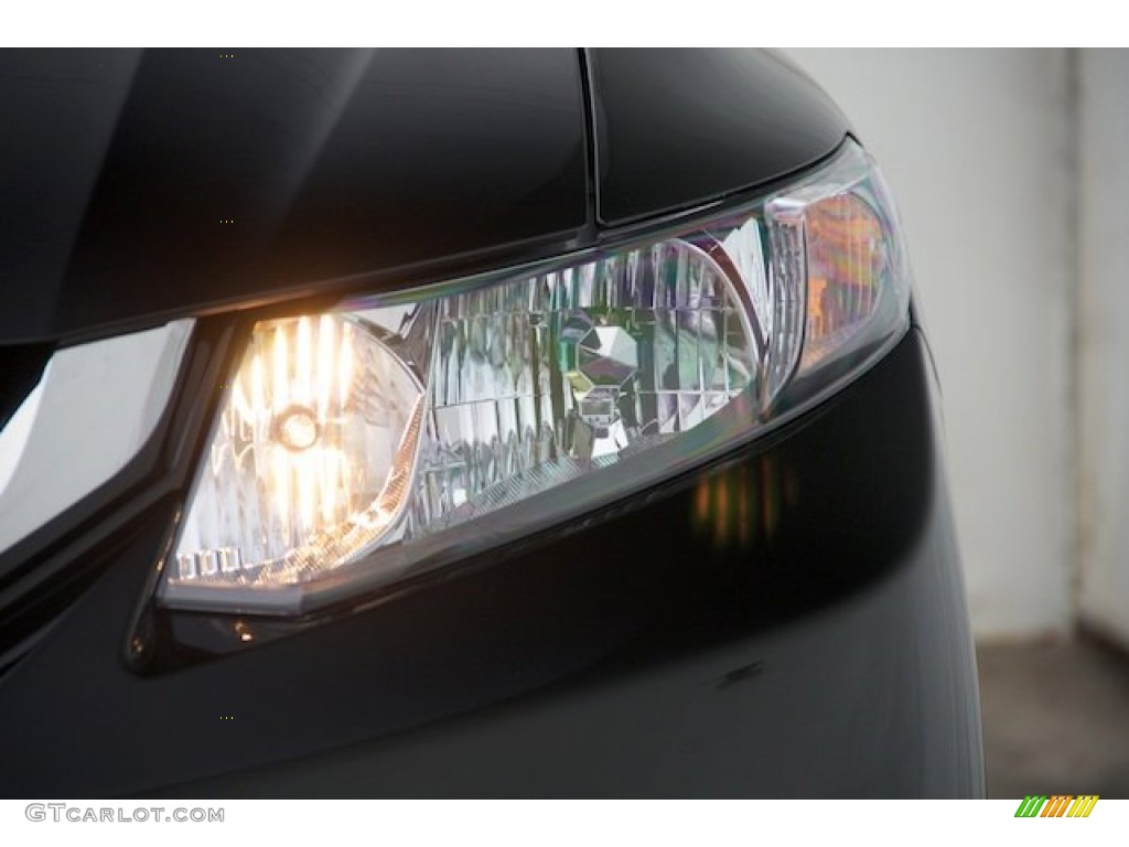 2014 Civic EX-L Sedan - Crystal Black Pearl / Black photo #5