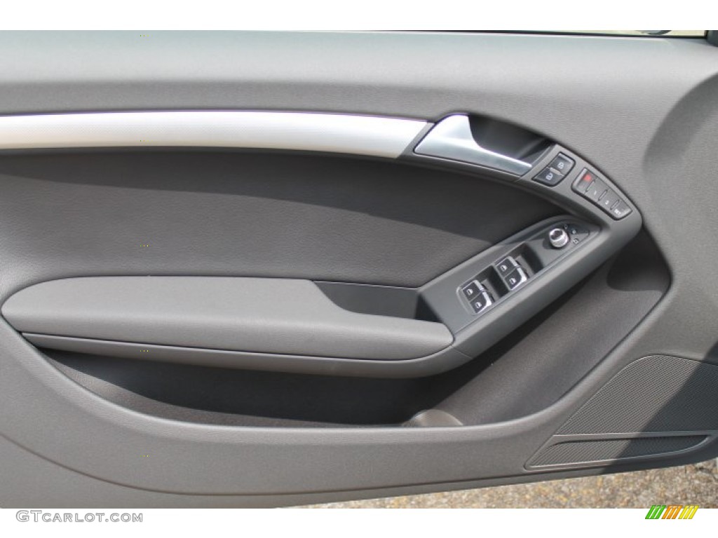 2015 Audi A5 Premium Plus quattro Convertible Black Door Panel Photo #95723330
