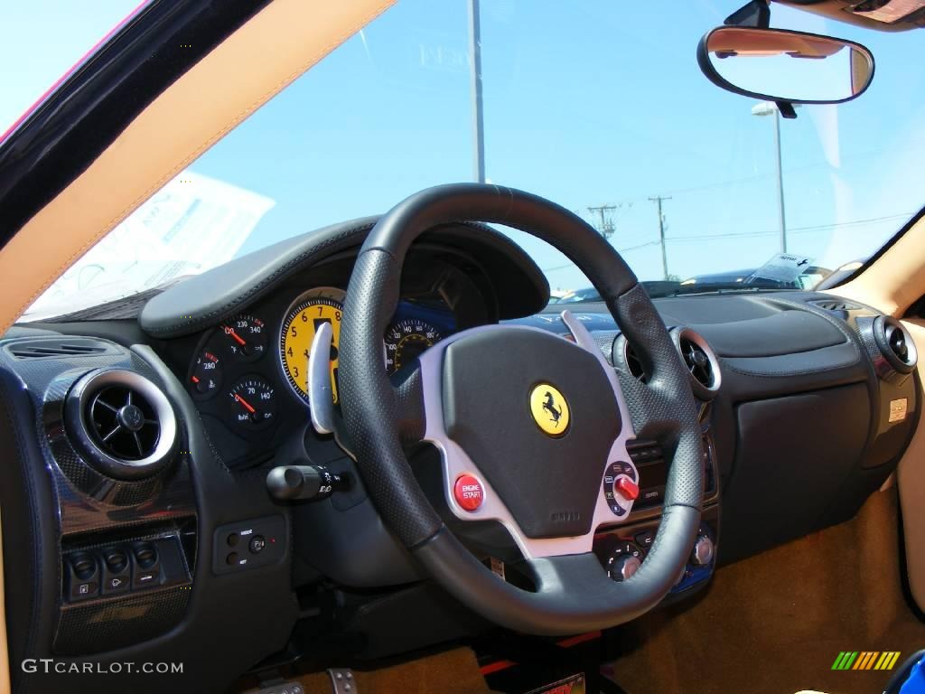 2008 Ferrari F430 Spider Beige Steering Wheel Photo #9572446