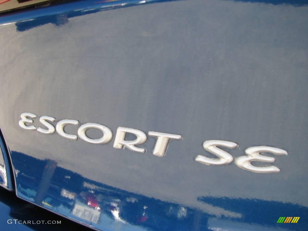 1999 Escort SE Sedan - Atlantic Blue Metallic / Medium Graphite photo #7