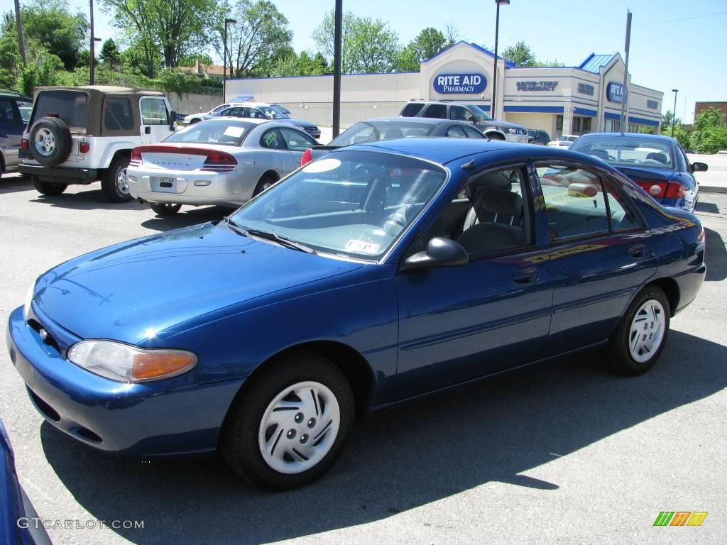 1999 Escort SE Sedan - Atlantic Blue Metallic / Medium Graphite photo #10