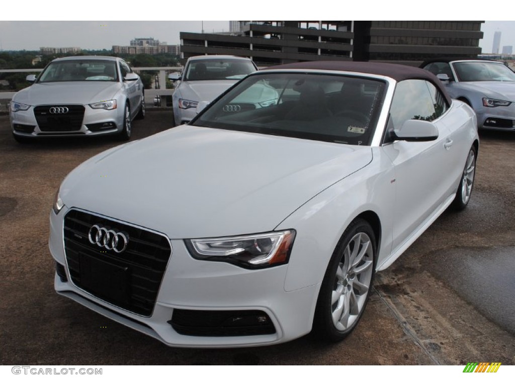 2015 A5 Premium Plus quattro Convertible - Glacier White Metallic / Chestnut Brown photo #5
