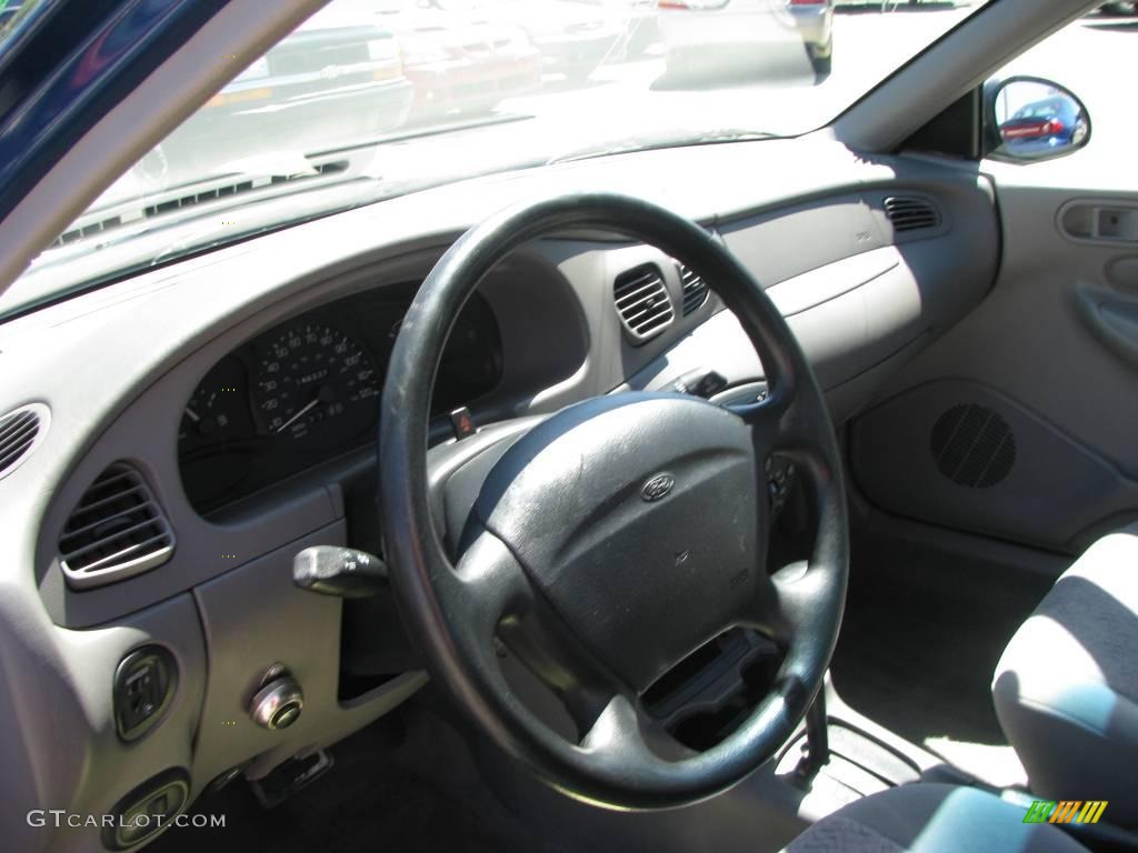 1999 Escort SE Sedan - Atlantic Blue Metallic / Medium Graphite photo #13