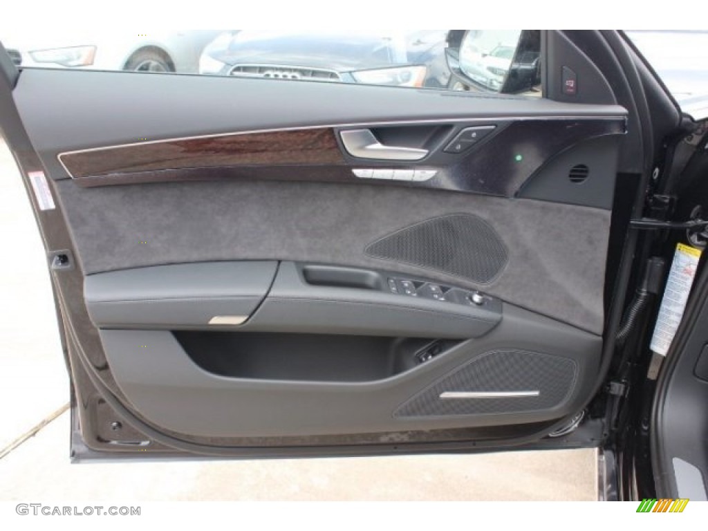 2015 Audi A8 L 3.0T quattro Black Door Panel Photo #95726951