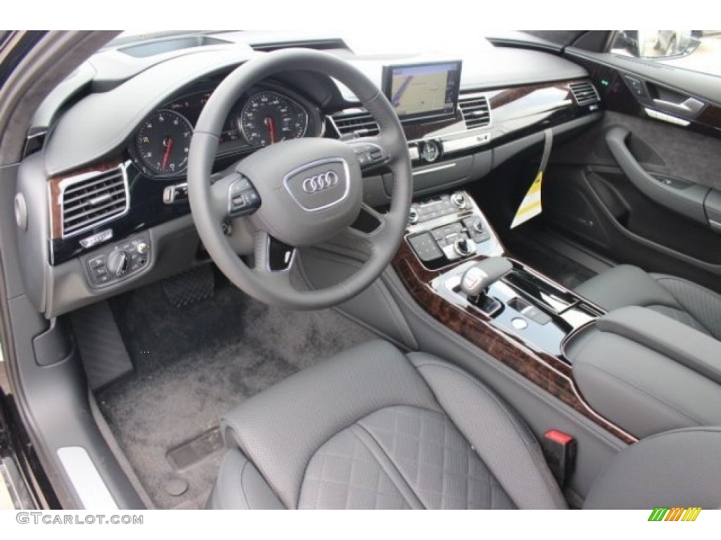 Black Interior 2015 Audi A8 L 3.0T quattro Photo #95726984