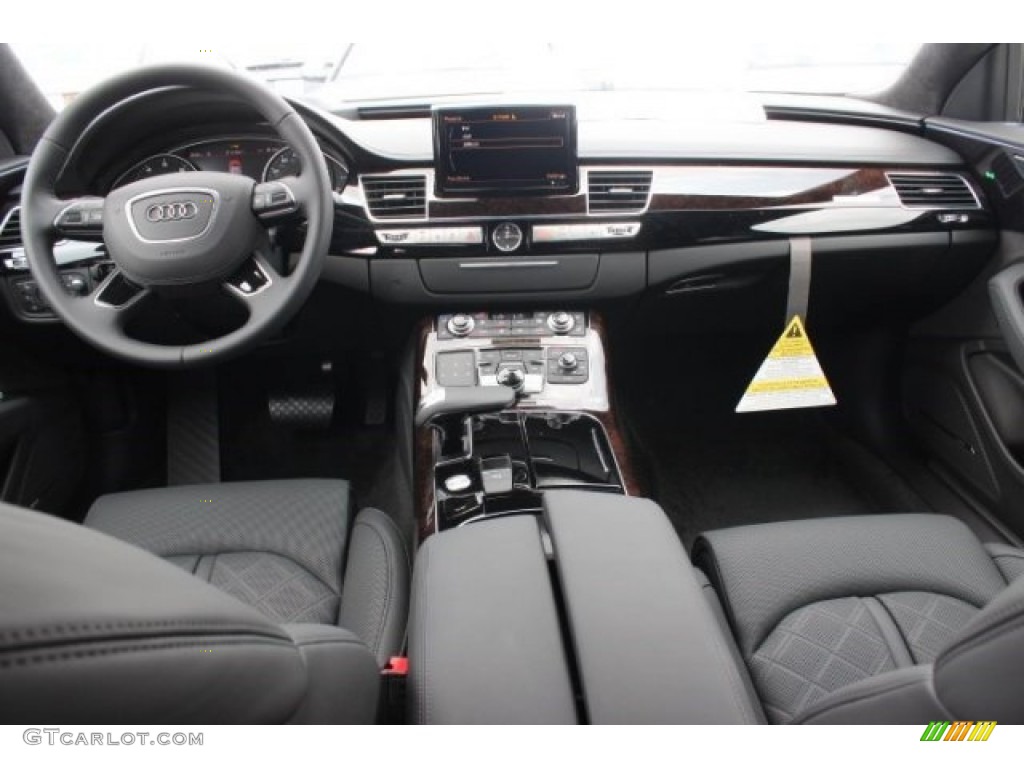 2015 Audi A8 L 3.0T quattro Black Dashboard Photo #95727320