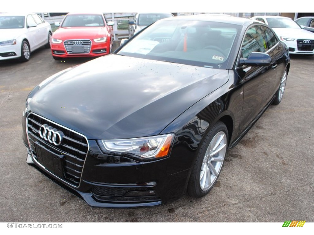 Mythos Black Metallic 2015 Audi A5 Premium Plus quattro Coupe Exterior Photo #95728643