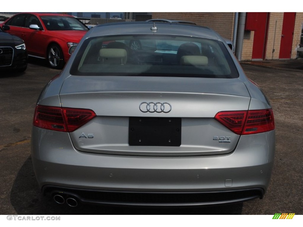2015 A5 Premium Plus quattro Coupe - Cuvee Silver Metallic / Velvet Beige photo #3