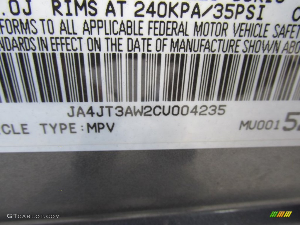 2012 Outlander SE AWD - Graphite Gray Metallic / Black photo #19