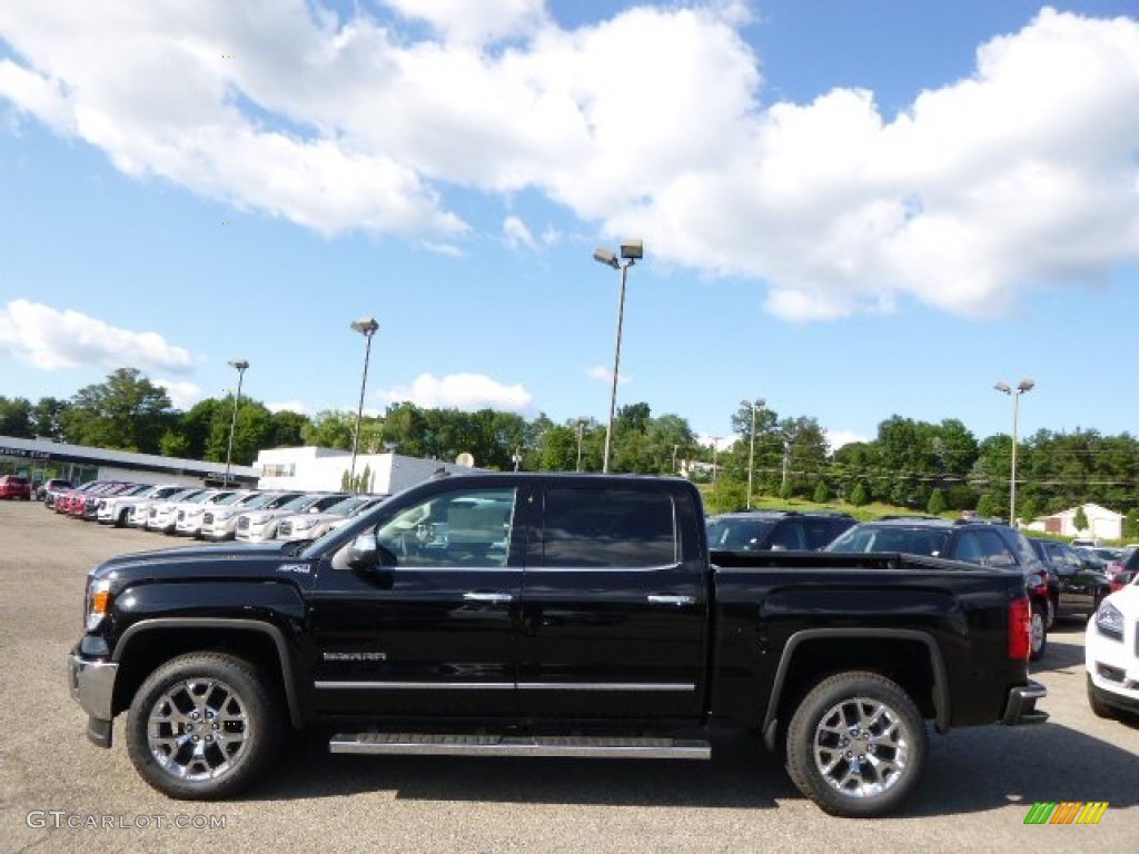 2014 Sierra 1500 SLT Crew Cab 4x4 - Onyx Black / Cocoa/Dune photo #8