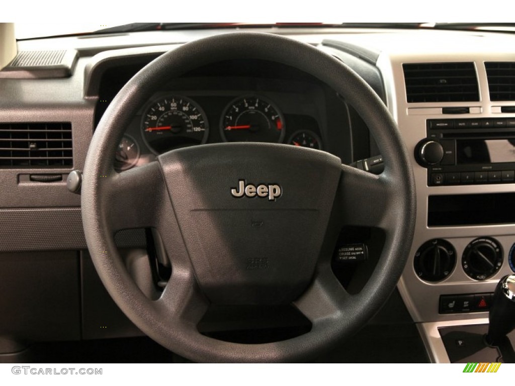 2008 Jeep Compass Sport 4x4 Dark Slate Gray Steering Wheel Photo #95736600