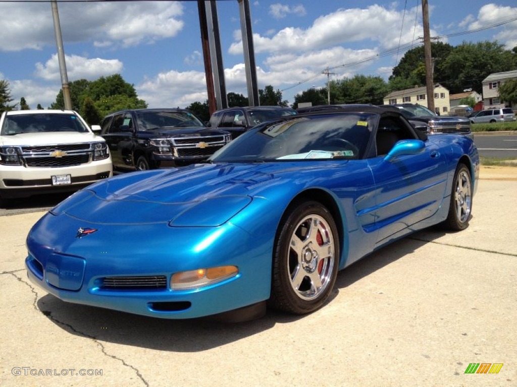 1999 Corvette Convertible - Nassau Blue Metallic / Light Oak photo #1