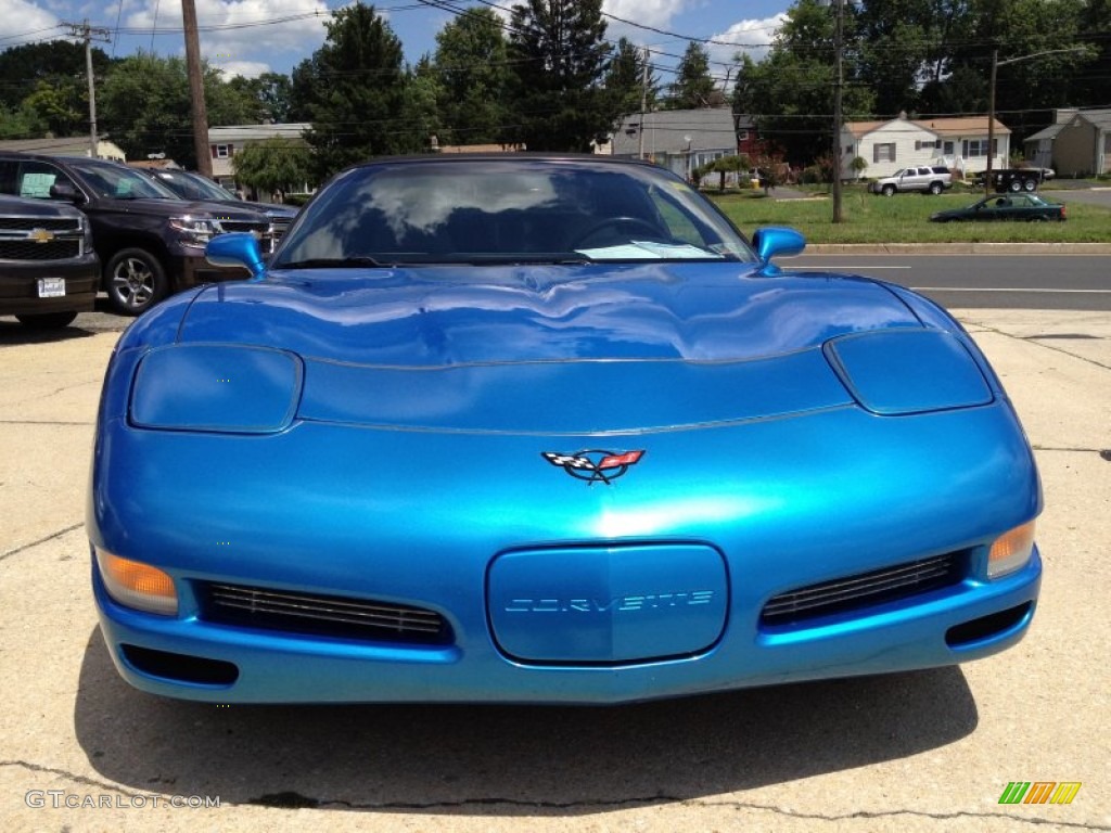 1999 Corvette Convertible - Nassau Blue Metallic / Light Oak photo #2