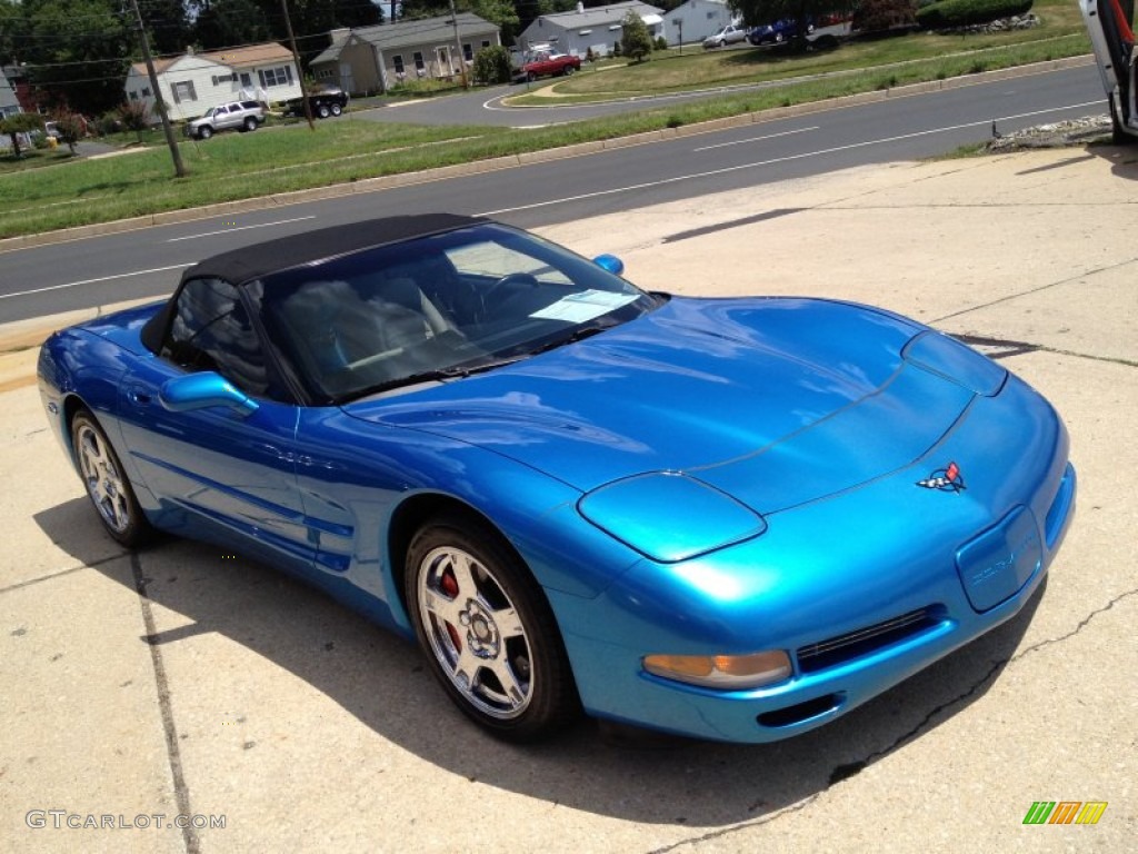 1999 Corvette Convertible - Nassau Blue Metallic / Light Oak photo #3