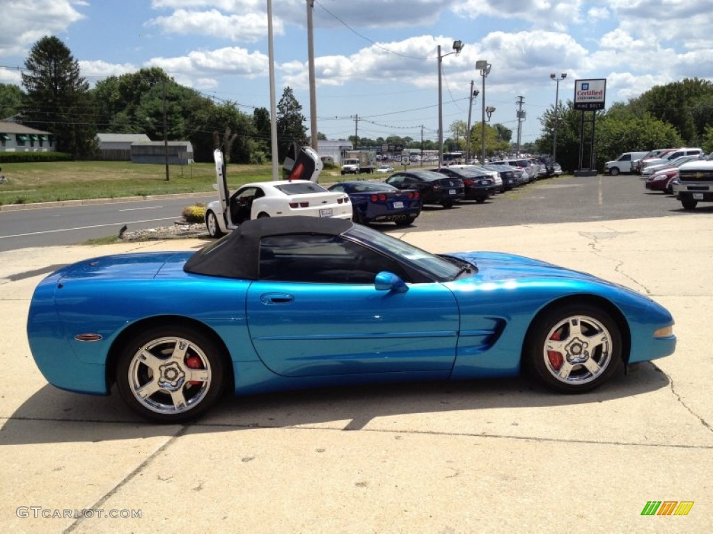 1999 Corvette Convertible - Nassau Blue Metallic / Light Oak photo #4