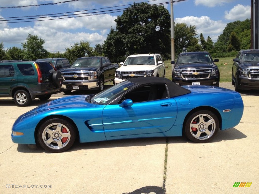 1999 Corvette Convertible - Nassau Blue Metallic / Light Oak photo #8