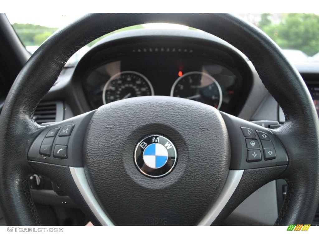 2008 BMW X5 4.8i Grey Steering Wheel Photo #95738124