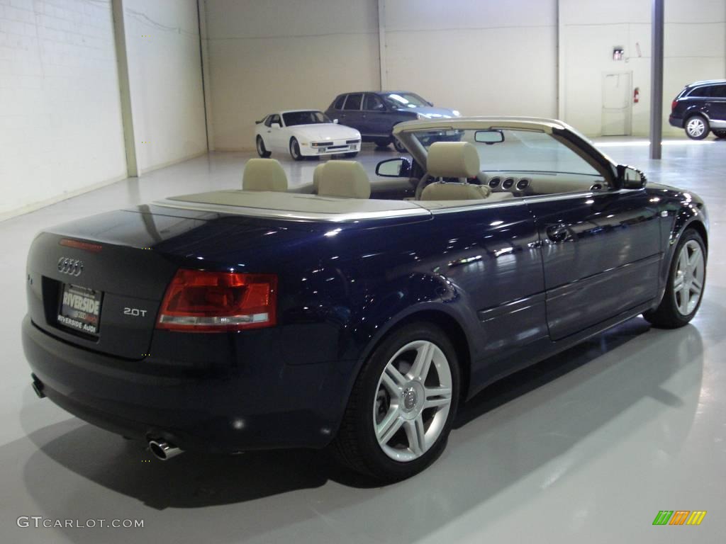 2008 A4 2.0T Cabriolet - Moro Blue Pearl Effect / Beige photo #4